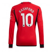 Camiseta Manchester United Marcus Rashford #10 Primera Equipación 2023-24 manga larga